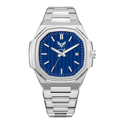 OWL BRAND Uhr – Blaues Zifferblatt