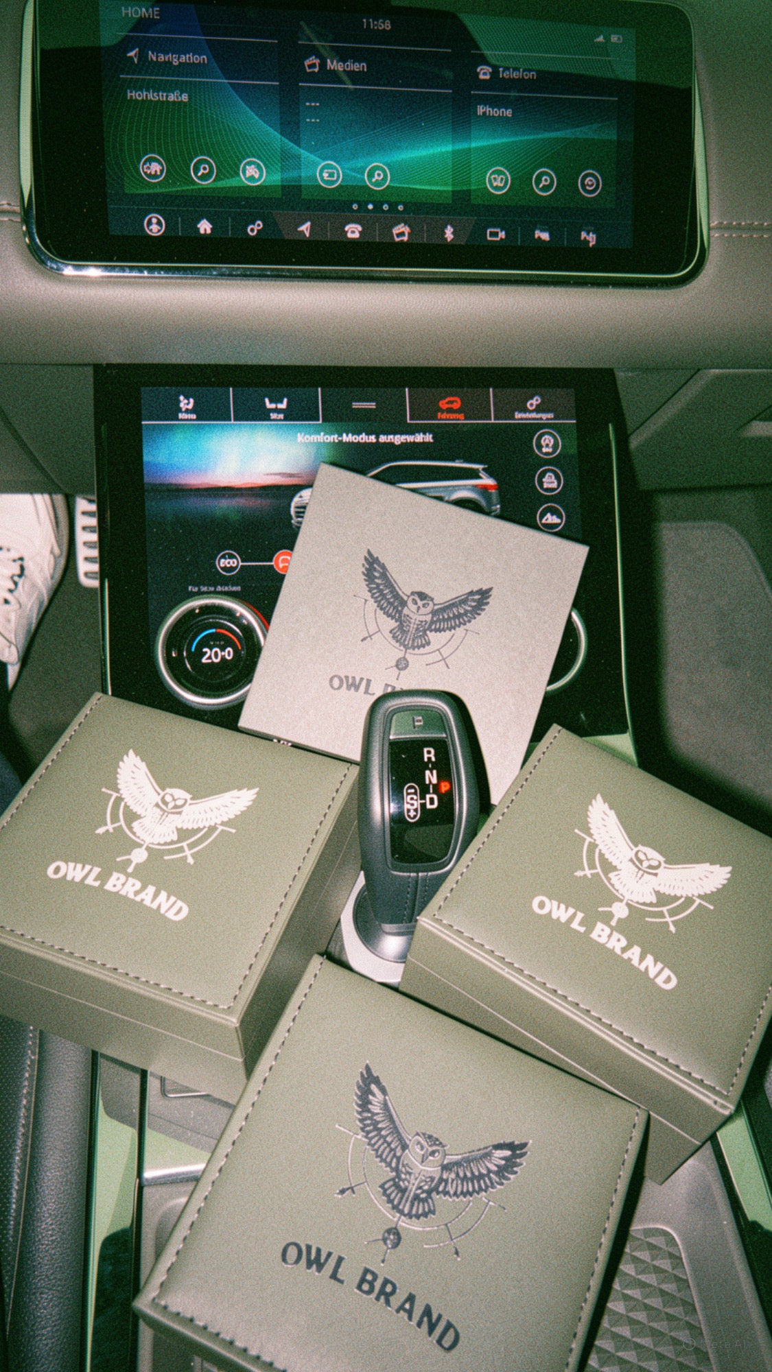 OWL BRAND Uhr – Gelbes Zifferblatt